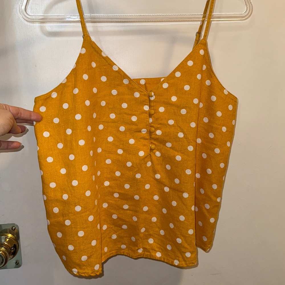 Abound Mustard Polka Dot Camisole